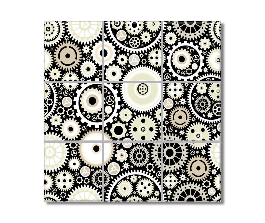 Steampunk Art Design Tile Mural Ceramic Tile Mural Tile - Etsy
