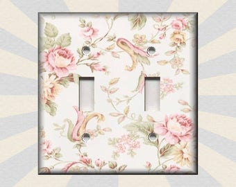 Light Panel Cover Pink Floral Cherry Blossom Decoration Wallplate Double Outlet Wall Plate/Panel Plate/Cover 2-Gang Device Receptacle Wallplate Light Panel Cover Pink Floral Cherry Blossom Decoration Wallplate Double Outlet Wall Plate/Panel Plate/Cover 2-Gang Device Receptacle Wallplate