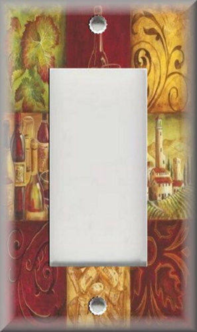 Metal Light Switch Plate Cover Tuscan Wine Home Decor Wine Etsy