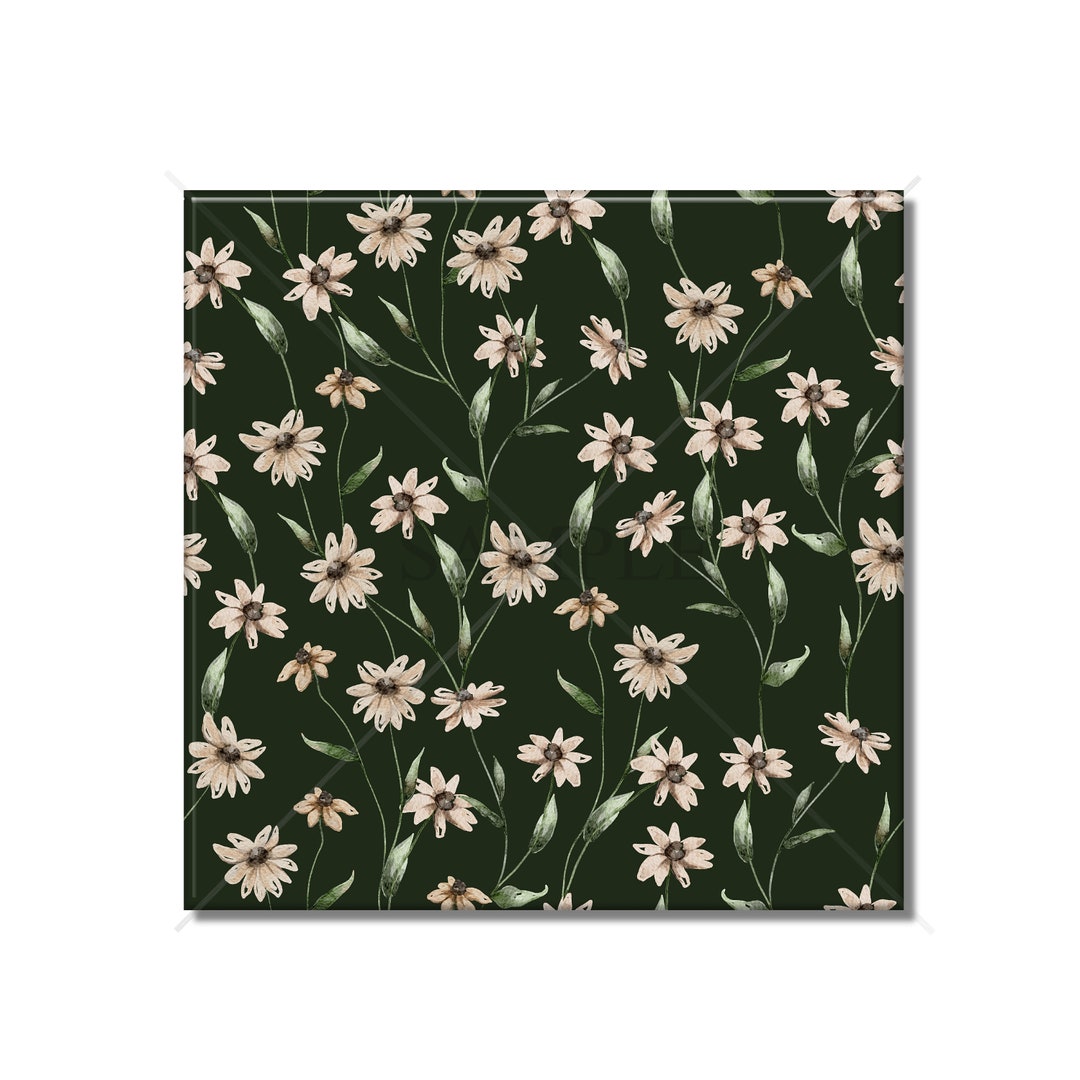 Beautiful Field of Flowers Ceramic Tile - Decorative Kitchen Backsplash ...