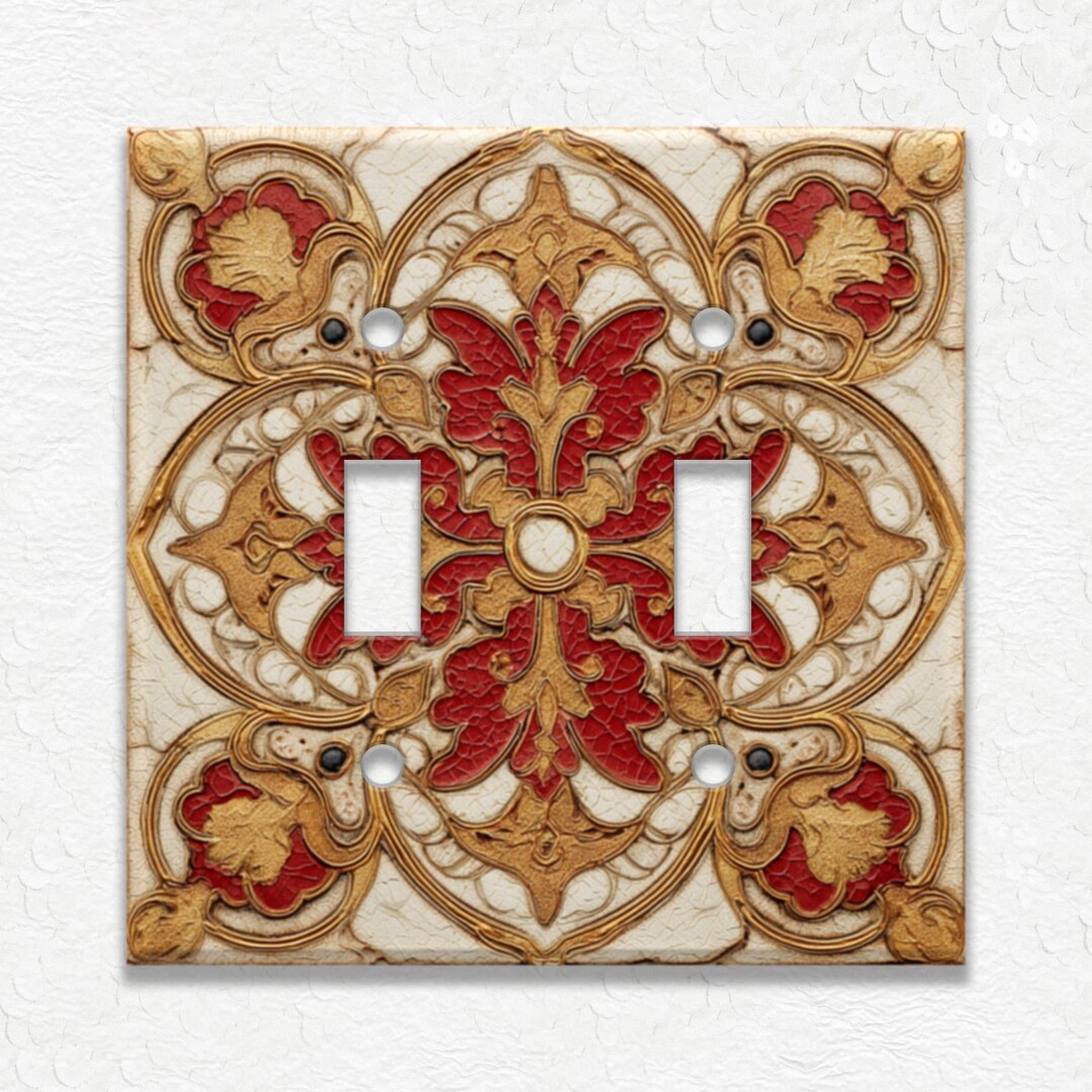Vintage Art Nouveau Design Metal Light Switch Covers & Outlet Covers ...
