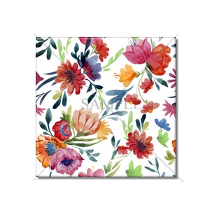 Floral Ceramic Wall Tiles Backsplash Kitchen Tile Bathroom Wall Tiles - Floral Ceramic Accent Tile - Patterned Ceramic Tile - Free Shipping