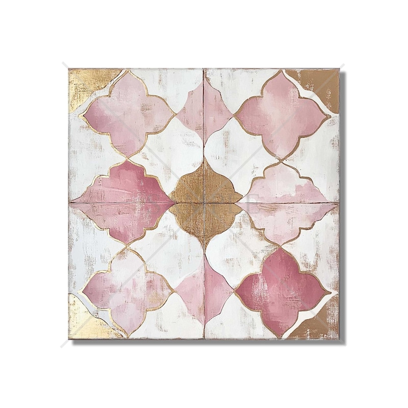Blush Pink and White Tile - Etsy