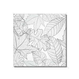 Modern Leaf Design Ceramic Tile - Gray Leaf Ceramic Kitchen Backsplash Tile - Ceramic Leaf Bathroom Wall Tiles - Tile With Leaves