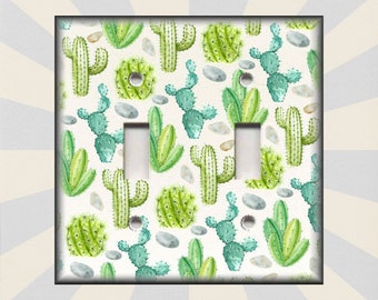 Single Gang Toggle Light Switch Plate Replacement Cactus and Succulent Watercolor Unique Wall Plate Cover Home Decor Lighting Accessories Gift Single Gang Toggle Light Switch Plate Replacement Cactus and Succulent Watercolor Unique Wall Plate Cover Home Decor Lighting Accessories Gift