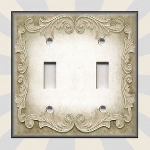 Ornate Frame Design Aged Cream Victorian Gothic Home Decor - Metal Light Switch Plate Cover - Switch Plates Outlet Covers - Home Decor