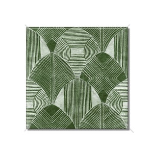 Dark Green Ceramic Tile Vintage Art Deco Design Kitchen Backsplash Tile - Bathroom Tile - Ceramic Accent Tile Backsplash Tile Fireplace Tile