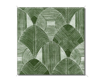 Dark Green Ceramic Tile Vintage Art Deco Design Kitchen Backsplash Tile - Bathroom Tile - Ceramic Accent Tile Backsplash Tile Fireplace Tile