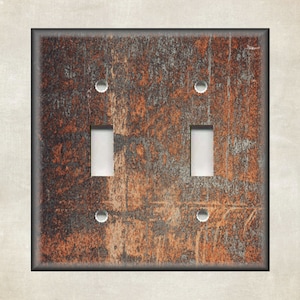 Rusty Metal Image Design Home Decor - Metal Light Switch Covers And Outlet Covers - Rustic Home Decor - Light Switch Plates Free Shipping