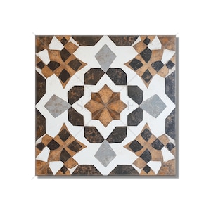 Rustic Black And Brown Ceramic Tile - Patterned Tile Backsplash - Kitchen Tile - Unique Fireplace Tile - Rustic Bathroom Tile Free Shipping