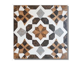 Rustic Black And Brown Ceramic Tile - Patterned Tile Backsplash - Kitchen Tile - Unique Fireplace Tile - Rustic Bathroom Tile Free Shipping