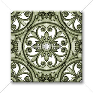 Green Ceramic Accent Tile Green Decorative Italian Tile Design Backsplash Tile Kitchen Tile Bathroom Tile - Patterned Ceramic Tile