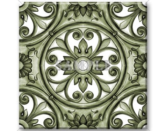 Green Ceramic Accent Tile Green Decorative Italian Tile Design Backsplash Tile Kitchen Tile Bathroom Tile - Patterned Ceramic Tile