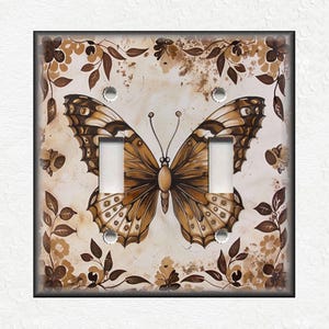 Vintage Butterfly Switch Plate Covers & Outlet Covers - Metal Light Switch Plate Covers - Decorative Unique Switch Plates - Free Shipping