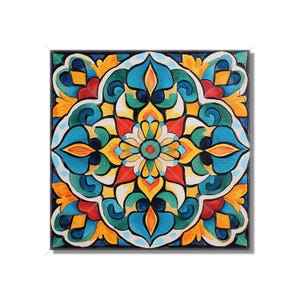 Bright Multi Colored Ceramic Tile - Bright Colors Kitchen Tile - Unique Backsplash Tile - Bathroom Tile - Fireplace Tiles - Free Shipping