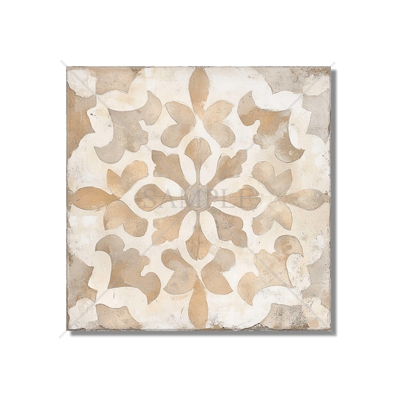 Neutral Tones Vintage European Design Ceramic Tiles Patterned Kitchen Backsplash Tile - Beige Cream Tan Bathroom Tiles Patterned Tiles