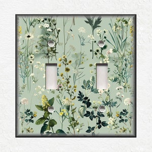 Beautiful Botanical Wildflowers - Metal Switch Plate Covers And Outlet Covers Unique Light Switch Plate Covers Outlet Covers Wall Plates