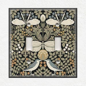 Vintage William Morris Design Switch Plate Cover - Decorative Matching Set Of Switch Plate Covers And Outlet Covers - Art Nouveau Decor