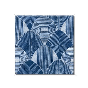 Dark Blue Art Deco Ceramic Tile Vintage Design Kitchen Backsplash Tile - Bathroom Tile - Ceramic Accent Tile Backsplash Tile Fireplace Tile