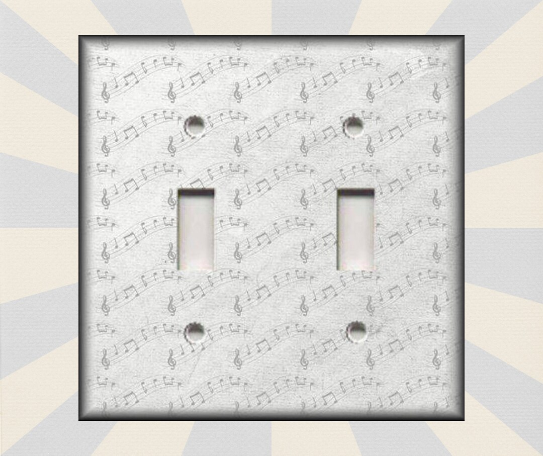 Metal Light Switch Plate Cover Sheet Music Home Decor Music Notes Kids ...