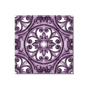 Purple Ceramic Tile Kitchen Backsplash Tile - Bathroom Tile - Ceramic Accent Tile Purple Decorative Italian Tile Design Backsplash Tile