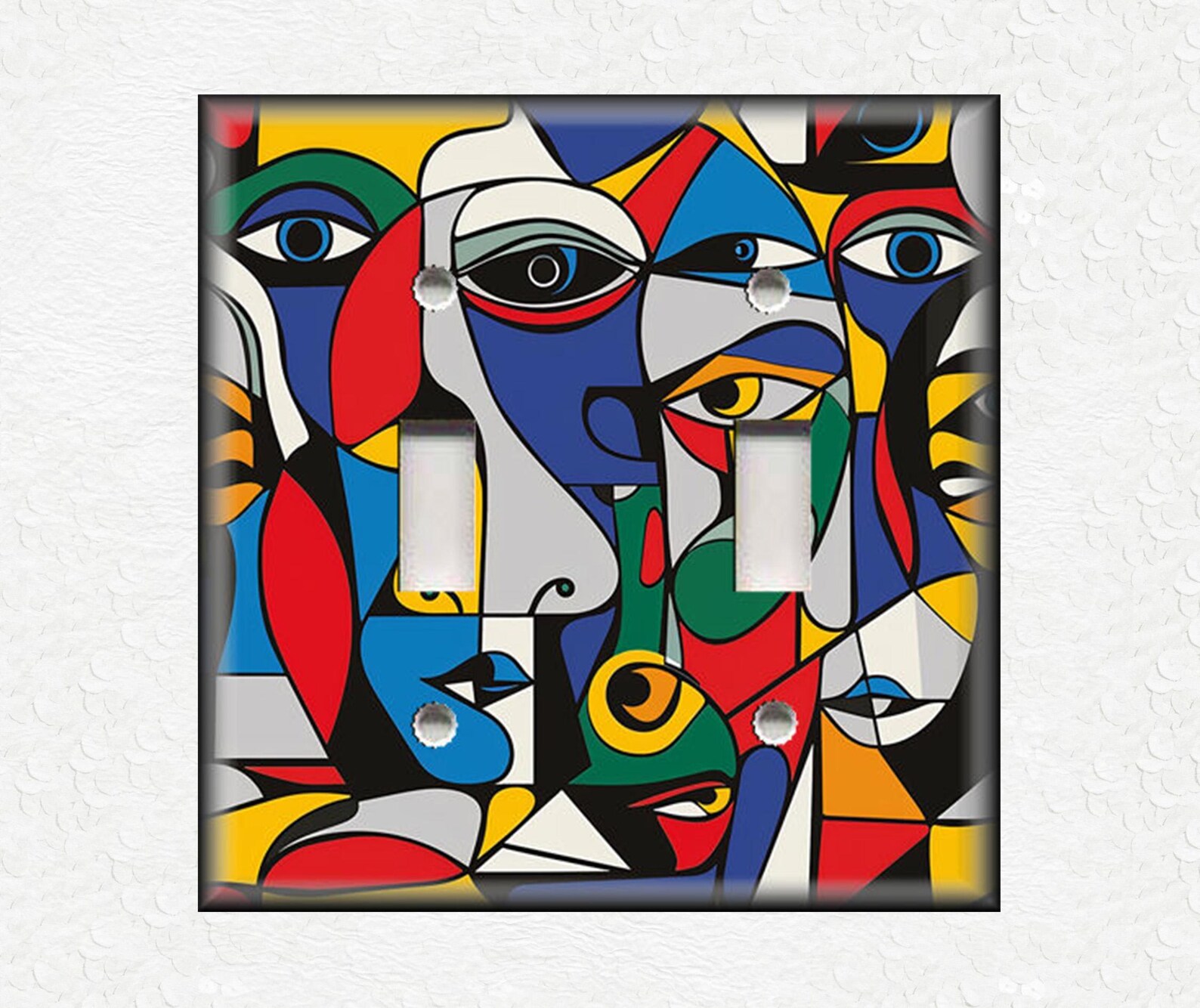 Picasso Abstract Art Design - Abstract Art Decor - Metal Light Switch ...