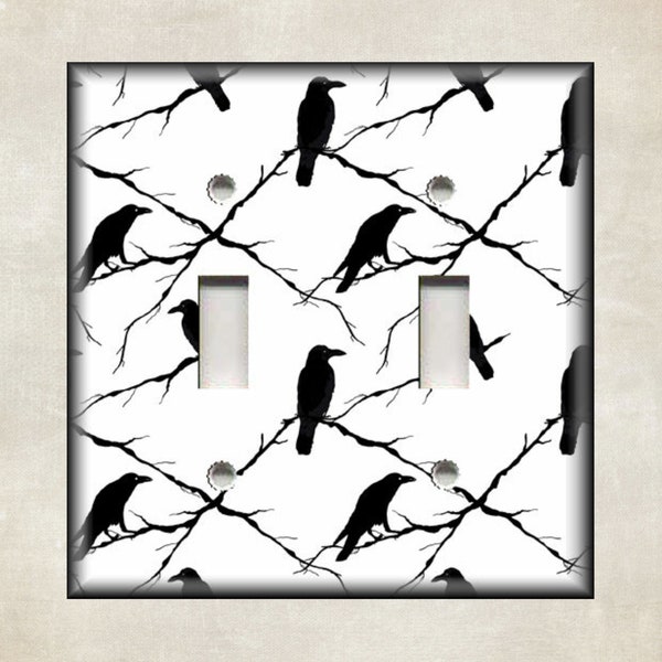 Raven Crow Bird Switch Plate - Metal Light Switch Cover - Home Decor - Switch Plate Covers And Outlet Covers - Home Decor - Free Shipping