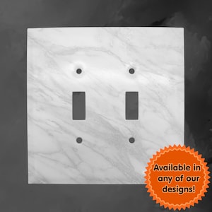 Over 7000 Designs Jumbo Oversized Double Toggle Metal Switch Plate Cover - You Choose From Any Design I Offer - Custom Made Switch Plate