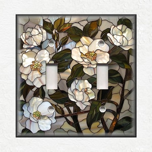 Stained Glass Floral Design Metal Switch Plate Covers And Outlet Covers Unique Light Switch Plate Covers Outlet Covers Decorative Wall Plate