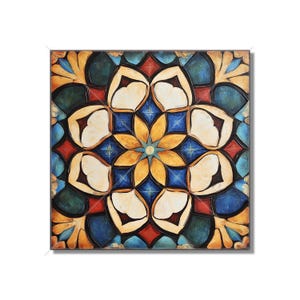Vintage Moroccan Tile Backsplash Tile - Unique Ceramic Accent Tile - Patterned Tile Bathroom Tile - Wall Tile Kitchen Tile - Free Shipping
