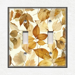 Fall Leaves Design Switch Plate Covers And Outlets - Decorative Matching Metal Switch Plate Covers And Outlet Covers - Free Shipping