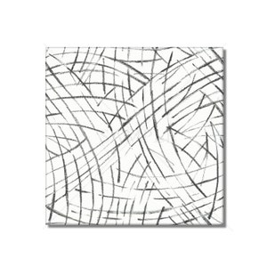May include: Abstract black and white pencil drawing with a chaotic pattern of intersecting lines.