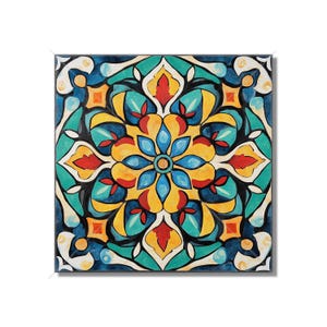 Bright Multi Colored Ceramic Tile - Bright Colors Kitchen Tile - Unique Backsplash Tile - Bathroom Tile - Fireplace Tiles - Free Shipping
