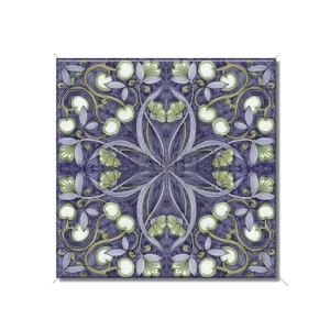 Art Nouveau Vintage Ceramic Tile Purple Green Decorative Art Nouveau Design Tile - Kitchen Backsplash Tile Bathroom Wall Tile Patterned Tile