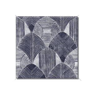 Dark Blue Art Deco Ceramic Tile Vintage Design Kitchen Backsplash Tile - Bathroom Tile - Ceramic Accent Tile Backsplash Tile Fireplace Tile
