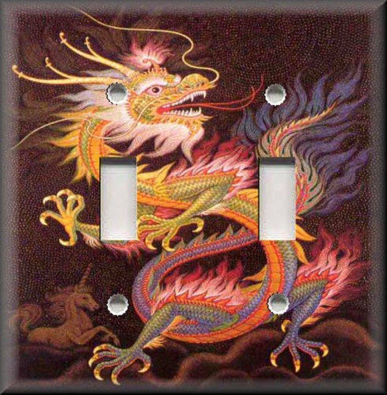 Colorful Chinese Dragon Decor Asian Home Decor Asian Metal Etsy