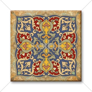 Vintage Moroccan Tile Design Unique Ceramic Accent Tile - Backsplash Tile Kitchen Tile Bathroom Tile Patterned Ceramic Tiles