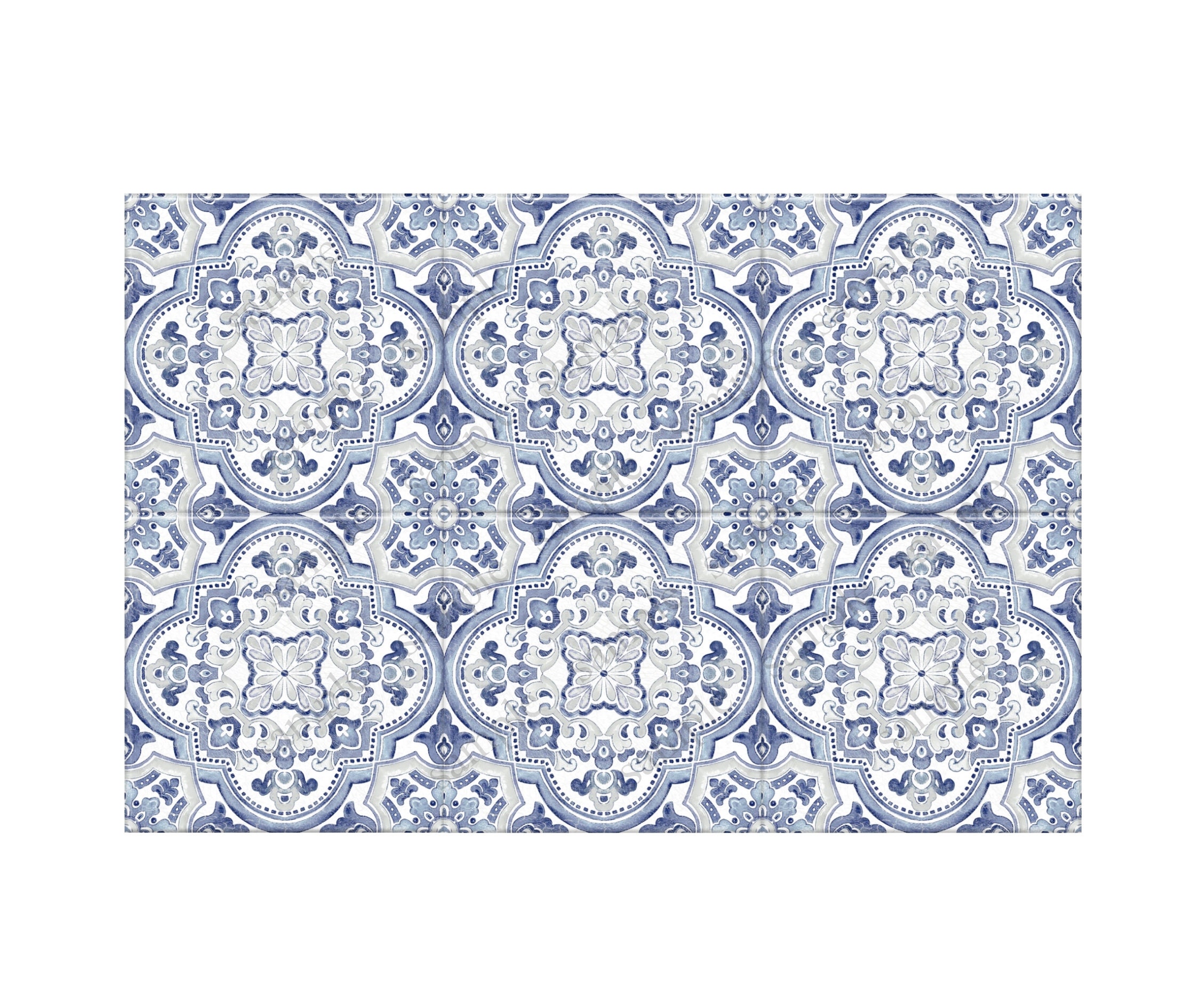 Blue and White Ceramic Tile Vintage Design Kitchen Backsplash Tile ...