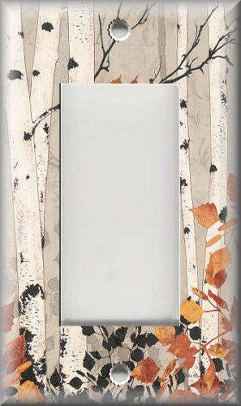 Birch Tree Switch Plate Rustic Woods Tree Decor Cabin Decor Etsy
