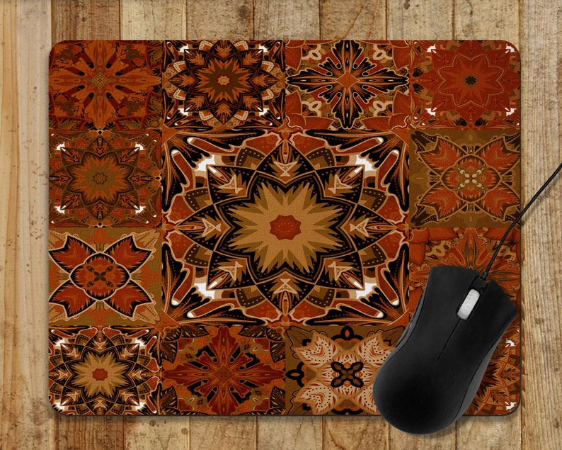 Boho Patchwork Design Computer Mouse Pad Rectangle Home Decor Decorative Mousepads Office Decor Mouse Pad Gifts Under 15.00 Mouse Pad