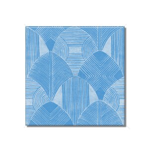 Blue Art Deco Ceramic Tile Vintage Design Kitchen Backsplash Tile - Bathroom Tile - Ceramic Accent Tile Backsplash Tile Fireplace Tile