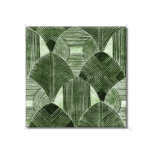 Green Ceramic Tile Vintage Art Deco Design Kitchen Backsplash Tile - Bathroom Tile - Ceramic Accent Tile Backsplash Tile Fireplace Tile