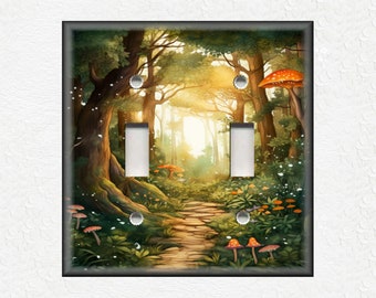 Magical Garden Design Light Switch Plate Covers And Outlet Covers Enchanted Garden Switch Plate Covers Matching Metal Wallplates