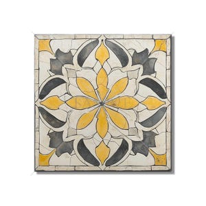 Antique Beige And Gold Patterned Ceramic Tile - Kitchen Backsplash - Beige Patterned Bathroom Tile - Vintage Design Beige Fireplace Tiles
