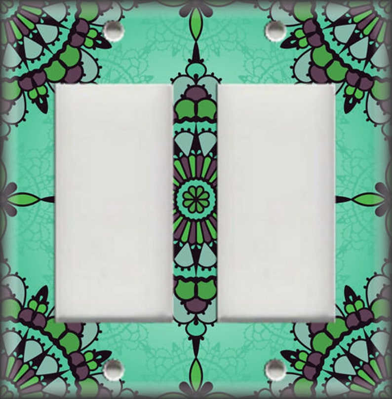 Switch Plates And Outlet Covers Decorative Tile Design Mint Green Global Home Decor Metal Light Switch Covers Luna Gallery Designs