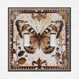 Vintage Butterfly Switch Plate Covers & Outlet Covers - Metal Light Switch Plate Covers - Decorative Unique Switch Plates - Free Shipping