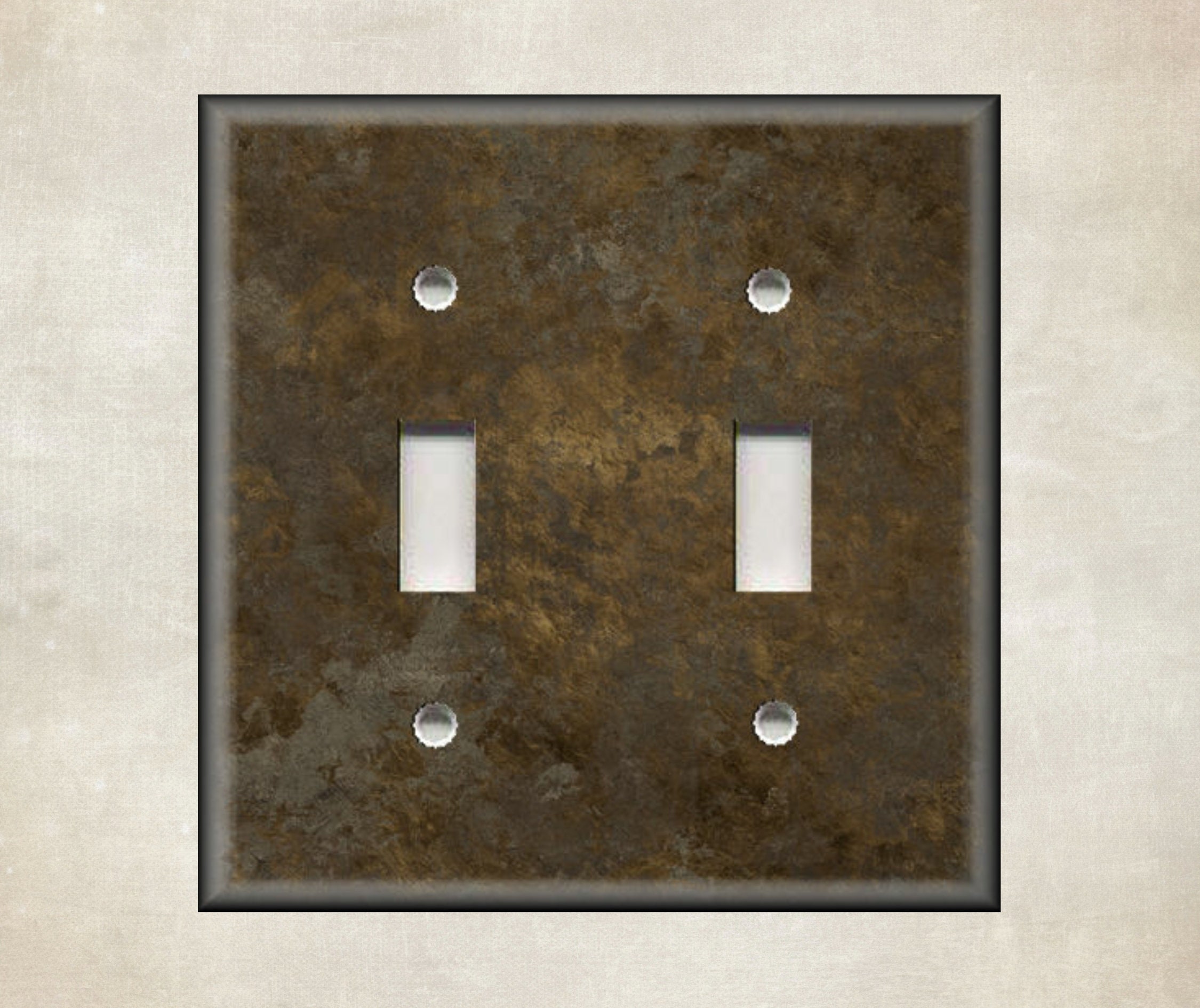 Metal Switch Plate Covers Image Of Aged Copper Rustic Patina Etsy