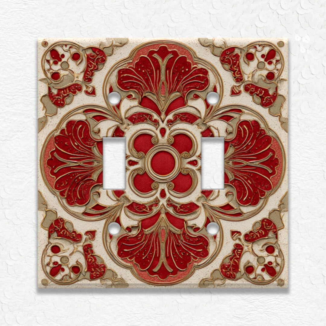 Vintage Art Nouveau Design Metal Light Switch Covers & Outlet Covers ...