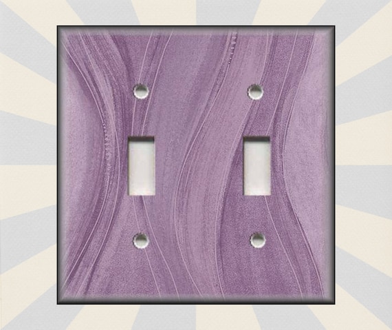 Double Toggle Lavender Switch Plate Art Plates