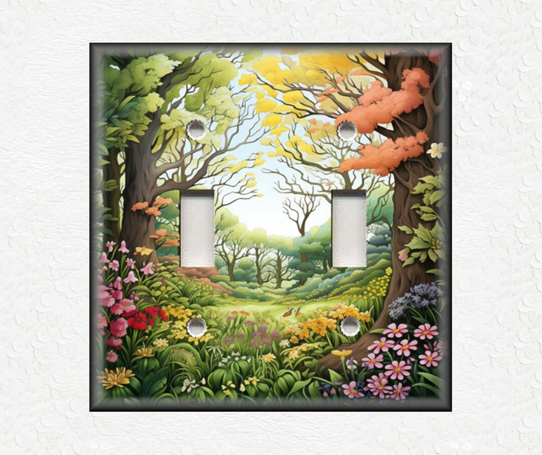Beautiful Forest Trees Design Switch Plate Covers and Outlet Covers ...